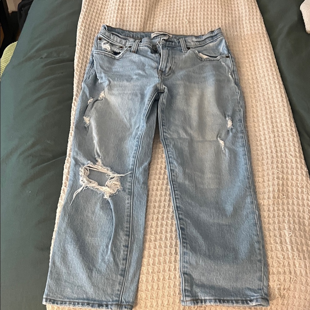 Abercrombie & Fitch Light Blue Boyfriend Jeans